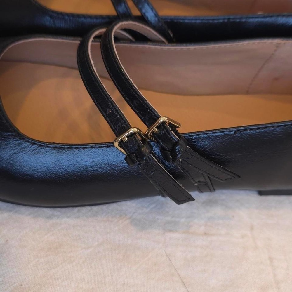 Madewell The Greta Double-Strap Ballet Flat - Size 6.5/ True Black/ (NX543) - Picture 4 of 8